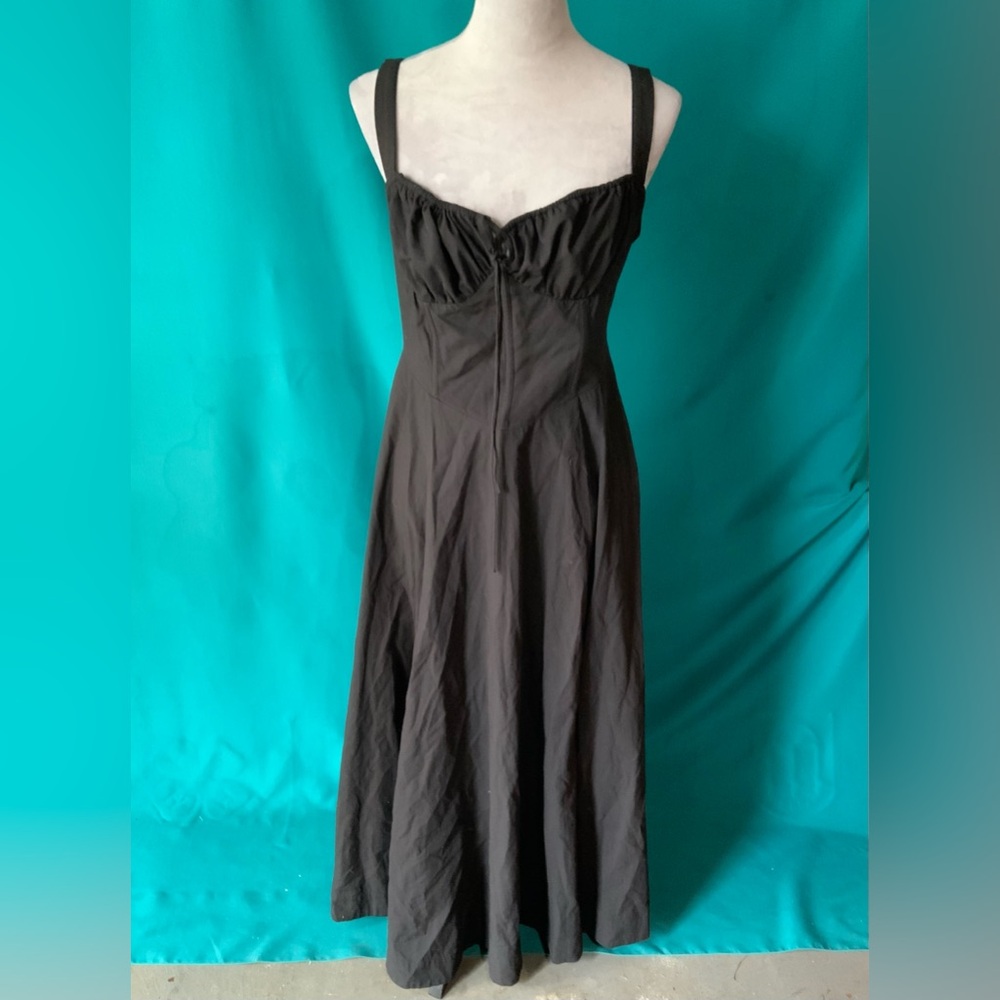 MABLE Black Laced-Back Maxi Dress With Side Zip